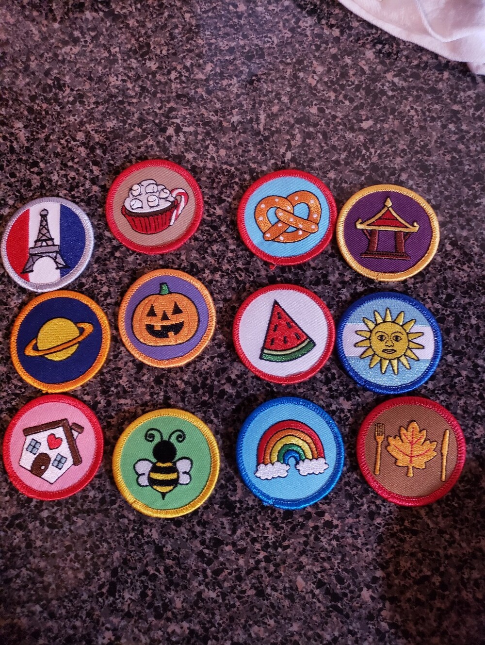12 Unique Patches And Holder 2x2in Collectable